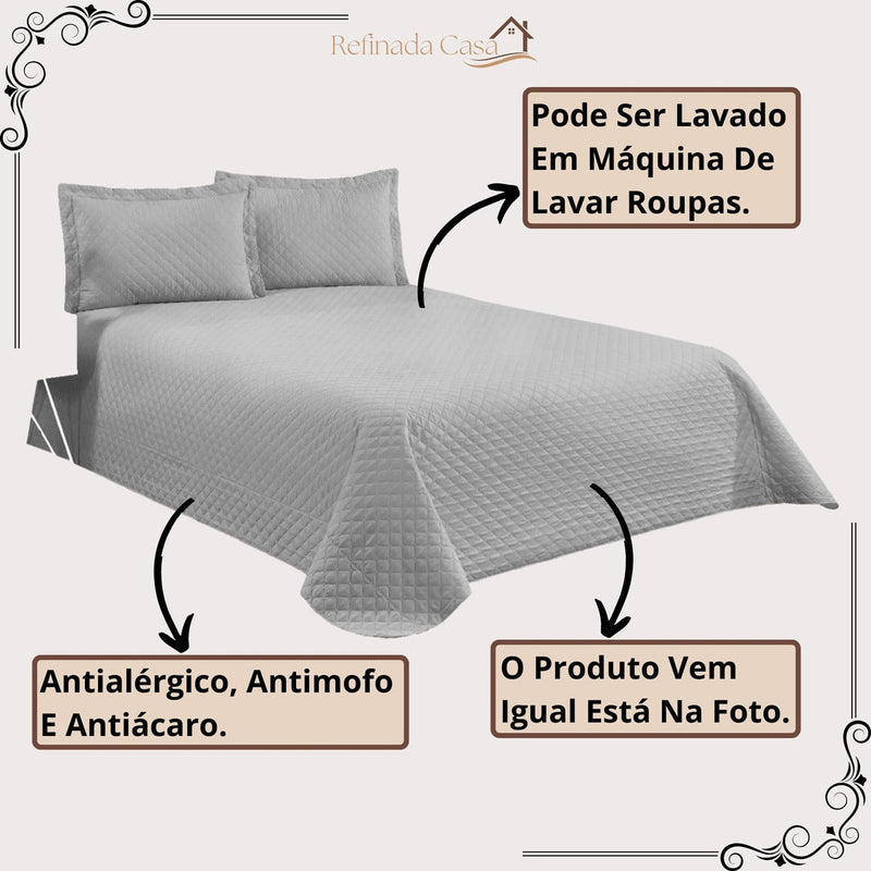 Kit Cobre Leito Veneza Casal Padrão Cama Box Varias Cores