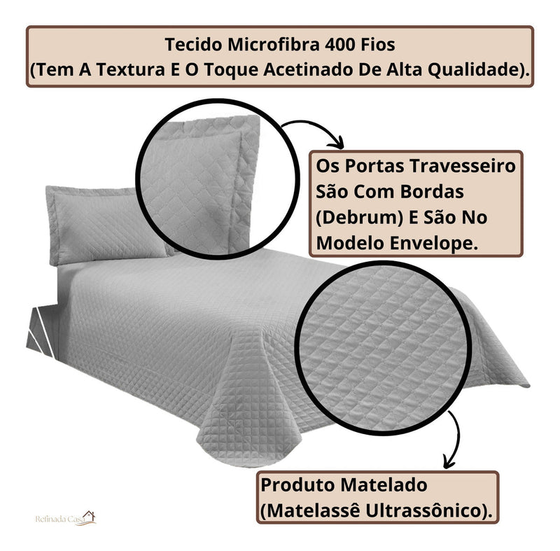 Kit Cobre Leito Veneza Casal Padrão Cama Box Varias Cores
